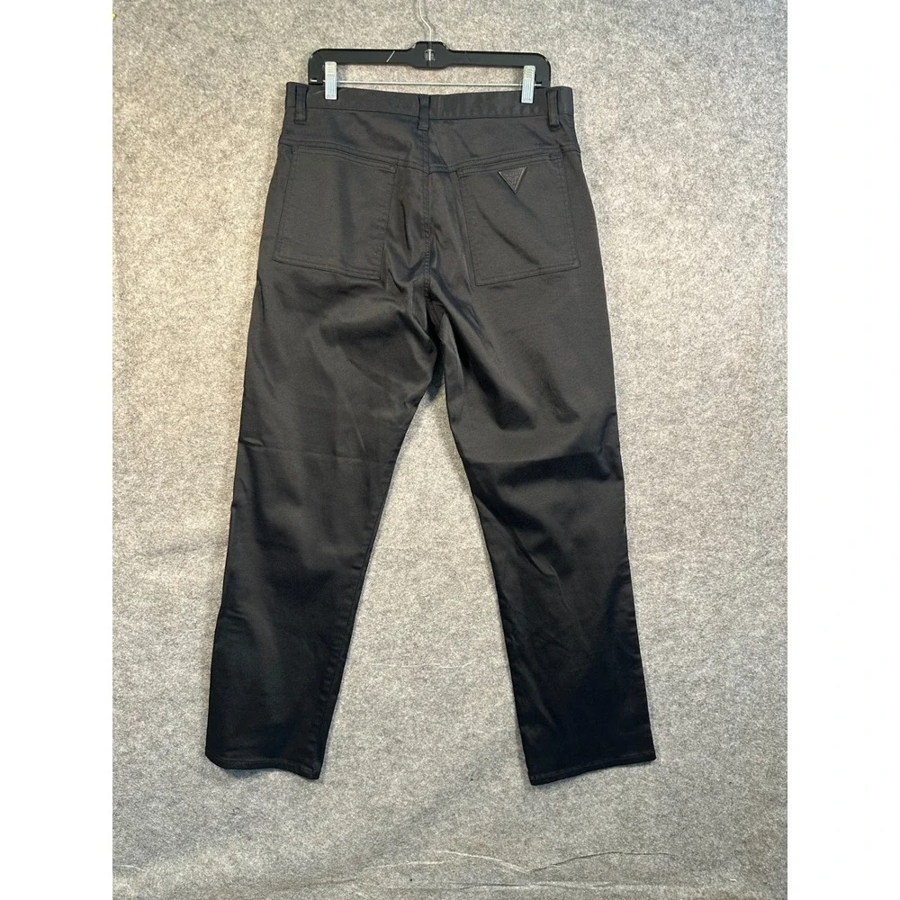 Guess Comfort Mens Black Straight Leg Stretch Trousers Pants M9472074 Size 33